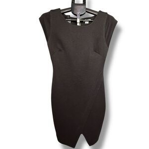 Bar III Black Ribbed Knit Dress w/ Back Zip – Women’s Size M - EUC